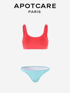 Apotcare Cute Color Block Special Fabric Bikini Womens Swimsuit Separate Design Simple Style Girls Swimwear Sports Fitness