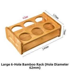 Bamboo Cup Holder Rack Set
