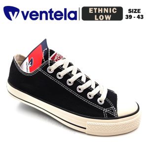 Sepatu Sekolah Anak Remaja SMA Laki Laki/Perempuan – Sepatu Pria/Wanita Dewasa – VENTELA – ETHNIC LOW – Size 39-43 – Sneakers – Sport – Tali