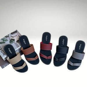 FIONA Sandal karet Wanita bahan kulit sintetis nyaman dipakai