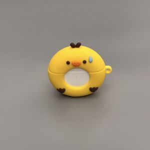 Vỏ Silicon Hoạt Hình Gà Con Màu Vàng 3D Cho AirPods Pro 2/Pro 4/Vỏ Tai Nghe Dễ Thương Vỏ Tai Nghe Hình Gà Chống Sốc
