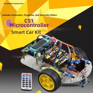 CHUANGLEBO | Smart Car Kit with Ultrasonic Obstacle Avoidance Tracking Remote Control Bluetooth