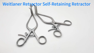 QSWTITAN Orthopedics Weitlaner Retractor Self-Retaining with Tissue Protective Baffle Veterinary orthopedic instrument