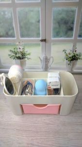 Laci Kosmetik Mini Serbaguna Rak Kosmetik Min Rak Make Up Plastik Mini Multifungsi Einstein-Store