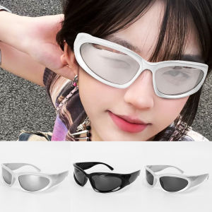 Y2K Punk Sunglasses Square Sunglasses for Women Men UV400 Colorful Mirror Fashion Super Cool Goggle Eyewear
