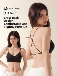 CHANGQIANGSHI | Slim Strap Cool Sensation Antibacterial Gather Bra