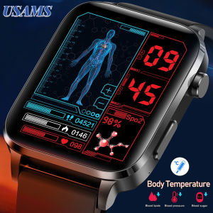 USAMS SmartWatch Men Laser-Assisted Therapy Three high Heart rate Blood sugar Health Smartwatch Sleep Body Temperature Monitoring