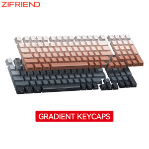 ZIFRIEND 132 phím Gradient Keycaps PBT Bàn Phím Cơ Keycaps bên khắc Keycaps cực ngày Xám/đỏ mặt