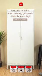 PIRA -  REN MJC Lemari Sapu / Lemari Janitor / Lemari Serbaguna / Rak Besi Serbaguna