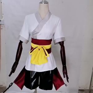 Bộ Trang Phục Cosplay Anime Tóc Giả Màu Hồng Dành Cho Nữ Dùng Cho Lễ Hội Halloween Trang Phục Cosplay Machi Komacine Với Quần Short Chất Liệu Polyester