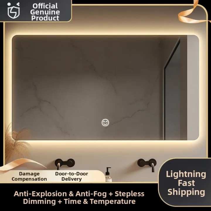 Fogproof Makeup Mirror with Lighting Smart Bathroom Mirror Touch Screen