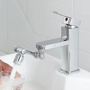 Đầu nối vòi nước thông minh xoay 1080 độ - Vòi nước lắp chậu rửa bát chén nhựa cao cấp với 2 chế độ nước chảy