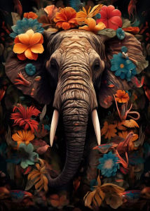 Nordic Animal Floral Jigsaw Puzzle 1000Pieces Paper Puzzle Abstract Wildlife Art Relaxing Game Home Decor Gift