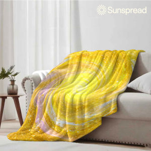 Beast Kingdom | gold glitter swirl marble Soft Warm Flannel Blanket Lightweight Cozy Christmas Halloween Home Decor Room
