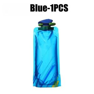 Portable Foldable Water Container 700ML Squeezable Plastic Hydration Bag with Leak-Proof Cap Perfect for Outdoor Adventures