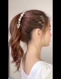 Time กิ๊บติดผม ประดับมูกเทียม สไตล์เกาหลี สำหรับผู้หญิง Hair Clips