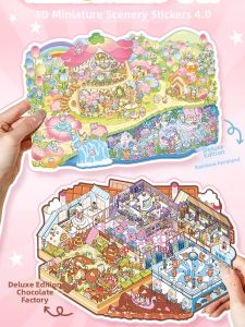 Yuxian | Stylish Chocolate Factory Anti-Stress Scene Wall Stickers