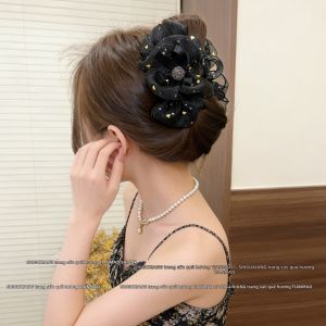 Kẹp Nơ Hình Cung Vàng Cao Cấp