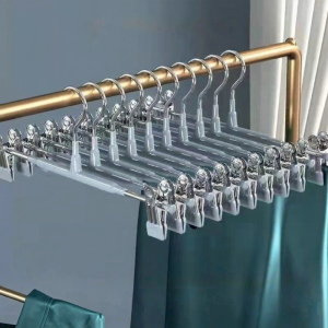 Adjustable Strong Non-marking Stainless Steel Coated Robust Clips Clothes Hanger