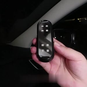 2Pcs Car LED Door Lights RGB Led Wireless Door Warning Lights USB Welcome Door Sill Projector Magnetic Auto Ambient Lamp Puddle