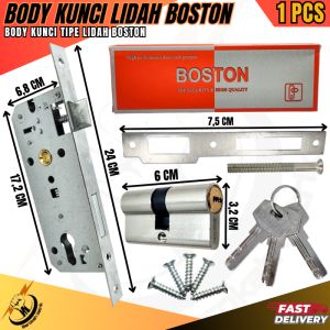 Set Kunci Pintu Rumah Boston Model Lidah 24cm dengan 2 Anak Kunci