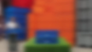 ลังพลาสติกโปร่ง มีฝาปิด รุ่น 460-A [42x61.2x18 cm] ลังอุตสาหกรรม พลาสติกหนาพิเศษ ลังใส่ของมีฝา วางซ้อนได้