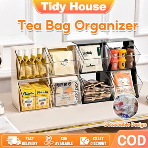 Tidy House Capsule Storage Box Acrylic Tea Bag Coffee Capsule Storage Desktop Tea Display Rack Storage Organizer Rack