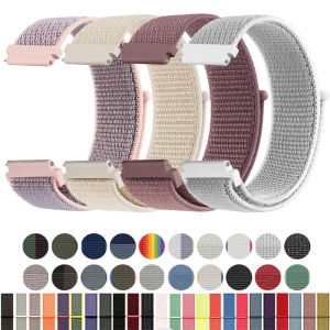 Nylon Loop WatchBands For Amazfit GTS 4/3/2/2e Mini/GTR 4/3/Pro/GTR2/47mm/Stratos 20mm/22mm Bracelet Amazfit Bip-U-S-Lite Strap