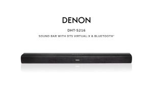 Denon DHT-S216 Compact Sound Bar with DTS Virtual:X 3D audio for enhanced bass and Built-in subwoofers -1 year warranty