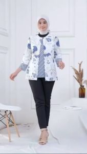 Atasan Wanita Lengan Panjang - Blouse Kekinian Bahan Katun Adem - Standar Jumbo