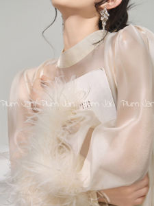 Plum Jan Spring 2025 Unique High-End round Neck Top And Halter Dress Set Womens Fashionable Two-Piece Suit Long Sleeve CleanFit