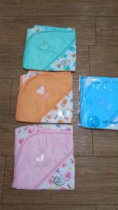 ผ้าห่อตัวเด็กเเรกเกิดผ้า TC พิมพ์ลายการ์ตูน ติดหัวใจ สุดคุ้ม