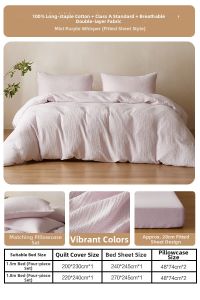 Mercury | Double-layered Yarn Cotton Fabric Sheet Set