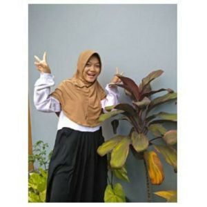 Bergo antem jilbab sekolah oval jersey instant hijab muslim pakaian wanita