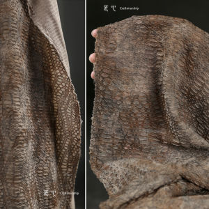 Vải Dệt Kim Đàn Hồi Nhỏ Thiết Kế Váy Cổ Điển Vải Trang Trí Nhà Vải Tròn 3D Màu Nâu Phong Cách Nghệ Thuật Cổ Điển