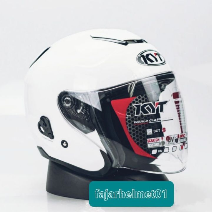 Helm KYT Kyoto R Solid White Putih Original SNI 100 Asli Lazada