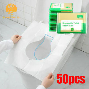 [Warm Homie] 10/30/50Pcs Portable Disposable Toilet Seat Cover Travel Camping Hotel Bathroom Accessories Degradable Waterproof Soluble Water Toilet Mats
