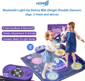HOMIE Bluetooth Light-Up Music Dance Foldable Mat (Single / Double Dancer) Step jump Piano Drum Mode