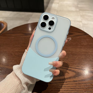 Xuanqing Lightweight Magnetic Absorption Charging Frosted Protective Phone Case for  16pro Easy to Remove Color Block Design