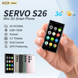 SERVO S26 3G WCDMA Mini Smartphone Android 9.0 Play Store 2GB+16GB 3.0" Display WiFi Face Unlock Dual SIM Small Smart Cellphones