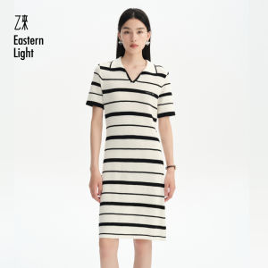 Eastern Light | Moisture Wicking Natural Fiber Striped Dress