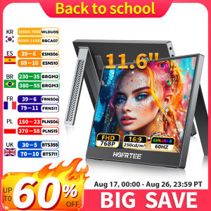 HGFRTEE | Portable Monitor 11.6inch HGFRTEE - Laptop External Screen Display with Stand And USB-C Connection for Multi-Tasking And Gaming