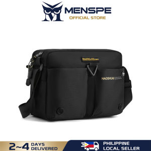 MENSPE Fashion Men Bags Shoulder Bag Nylon Cross Body Bag Casual Messenger Bag Multiple Pocket Large Capacity Waterproof Lightweight Casual Sport Street Bag for Travel Outdoor