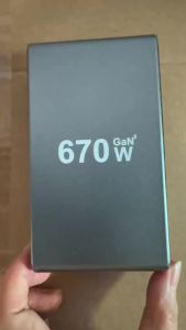 Ilepo | Sạc Đa Cổng Công Suất Cao 670W 8 Cổng GaN IV Với Màn Hình LED Trạm Sạc Nhanh Cho iPhone MacBook - Tương Thích USB PD QC