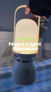 GOOJODOQ Wireless Bluetooth Speaker Camping Lamp & Night Light 3-in-1 Portable TWS Stereo Atmosphere Night 1200mAh Long Battery Life