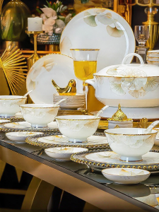 Yomerto | Luxury Ceramic Tableware Set Home Use Chinese Design