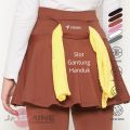 Jasmine Sportwear - Celana Legging Rok Olahraga Wanita High Waist Slot Handuk. 