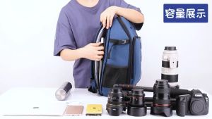 Đèn LED Chất Lượng Cao 2021 Mới Ba Lô Máy Ảnh Máy Tính Xách Tay Dlsr Túi Chụp Ảnh Đa Năng Ngoài Trời Dành Cho Tất Cả Nikon Sony Canon