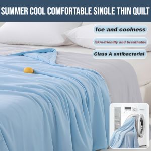 Summer Cool Comfortable Single Thin Quilt Machine Washable Conditioner Quilt Office Nap Sofa Cover Quilt Cool Sensation Blanket
