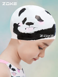 Mũ Bơi Silicon Zoke Panda Cho Trẻ Em Và Thanh Thiếu Niên Chống Thấm Nước Bảo Vệ Tóc Và Tai Cho Người Có Tóc Dài Tập Luyện Bơi
